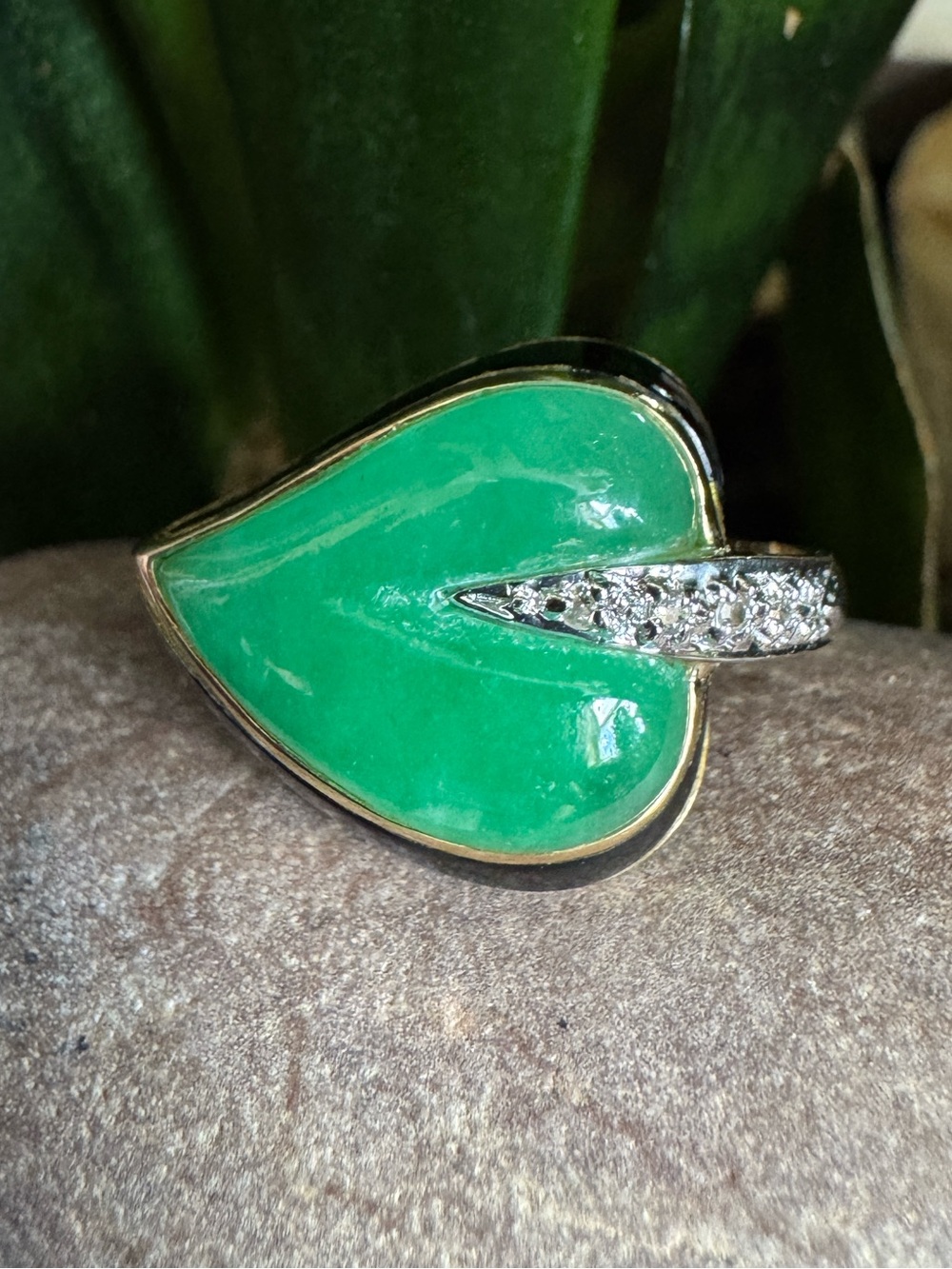 14k Jade Ring